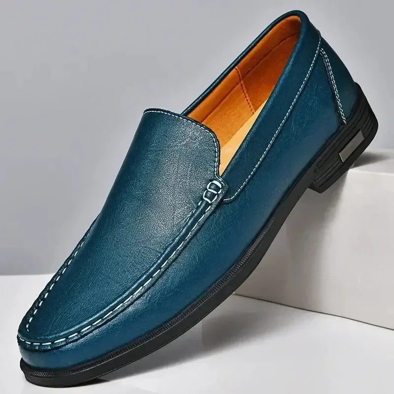 Genuine Leather Men's Shoes Classics Business Dress Shoes Moccasins Slip on Loafers Driving Shoes for Men Casual Shoe Big SIze48
