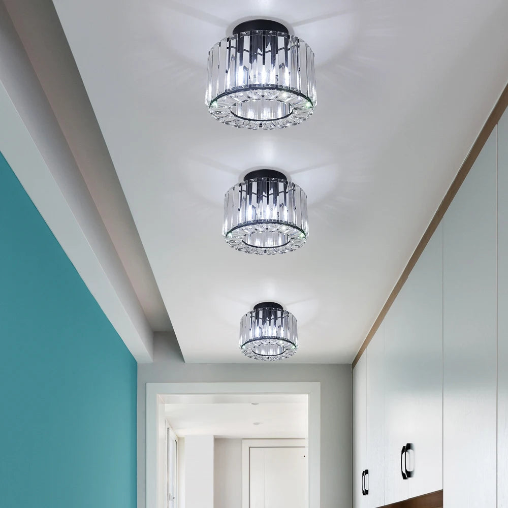 Glass Led Pendant Light Modern Ceiling Lamp Adjustable Living Dining Room Nordic Aisle Decor Balcony Corridor Hanging Fixture