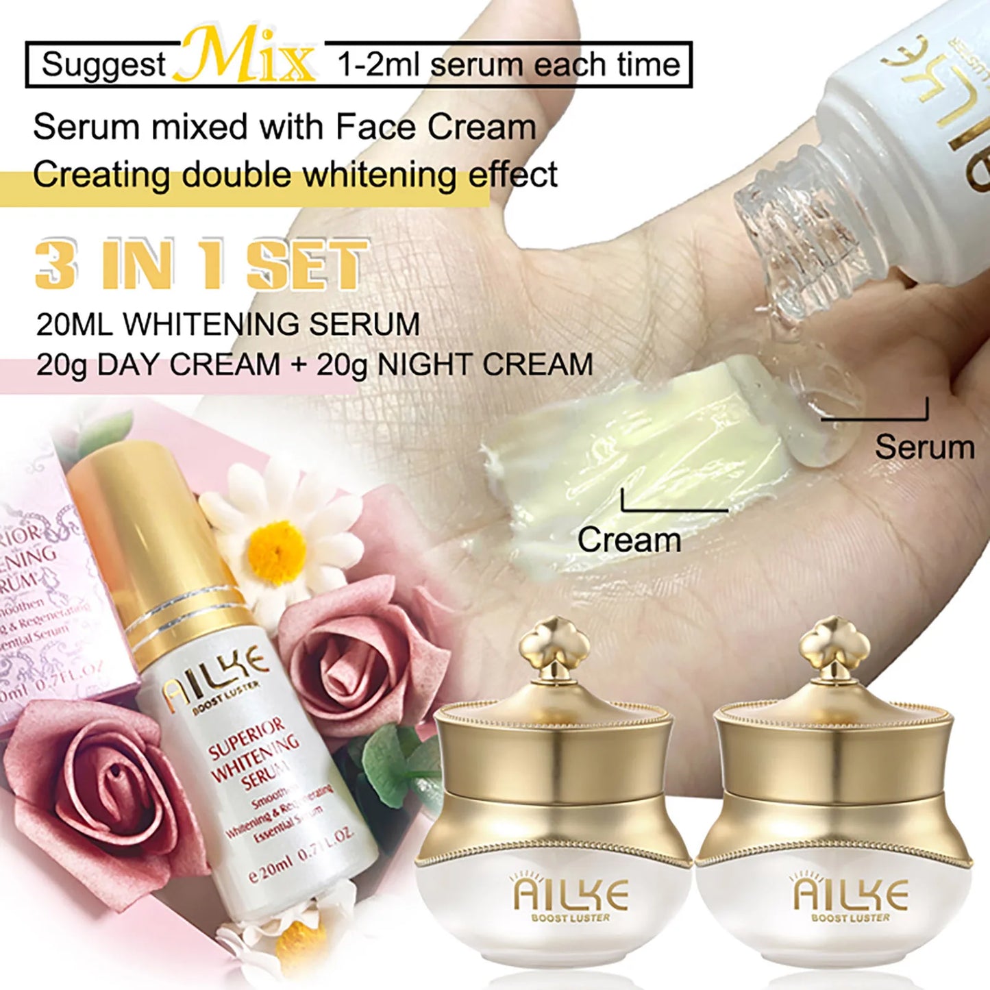AILKE Night Face Cream For Women Collagen Moisturizing Anti Aging