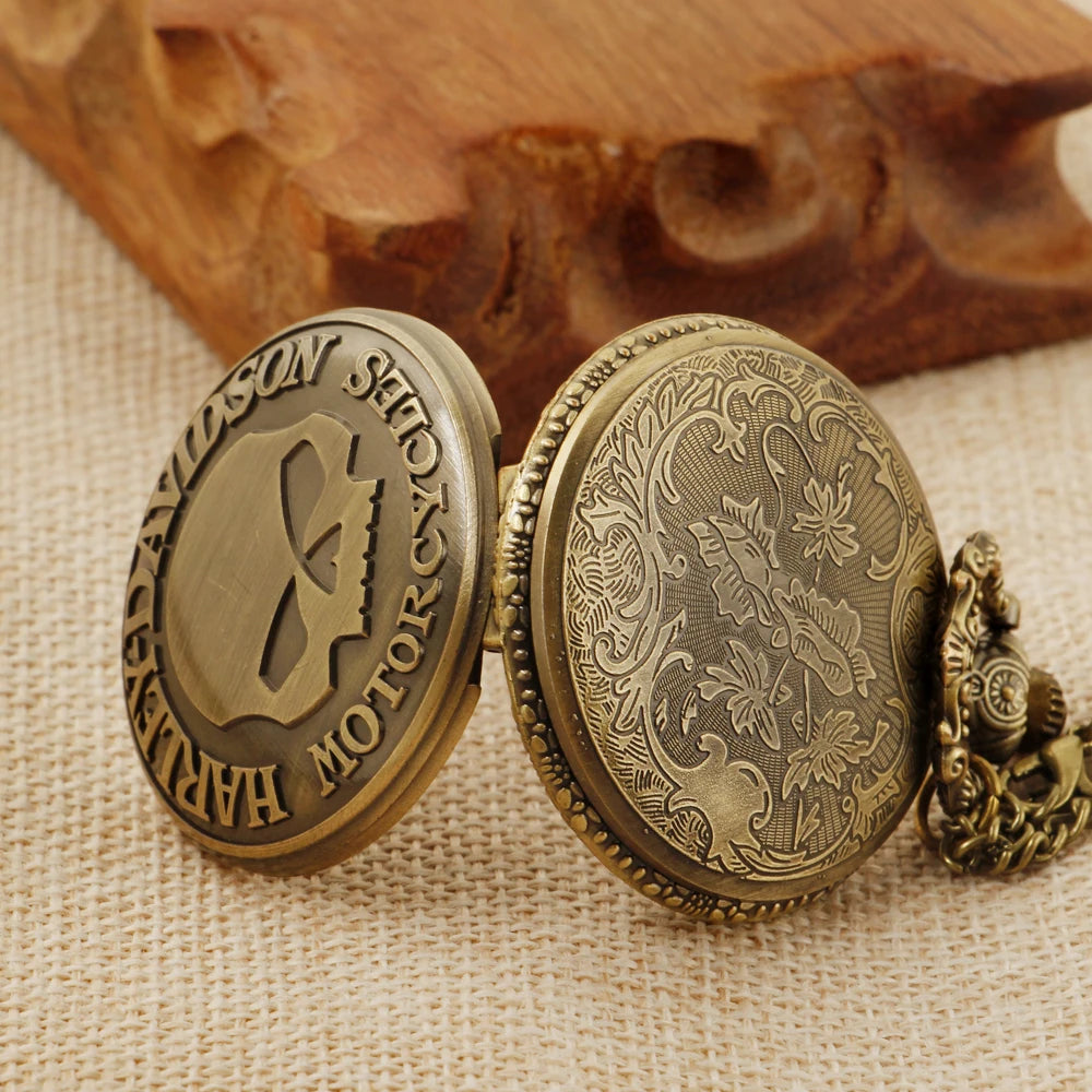 Retro Fashion Quartz Men's Pocket Watch Casual Punk Popular Unisex Pendant Fob Chain Watch CF1702