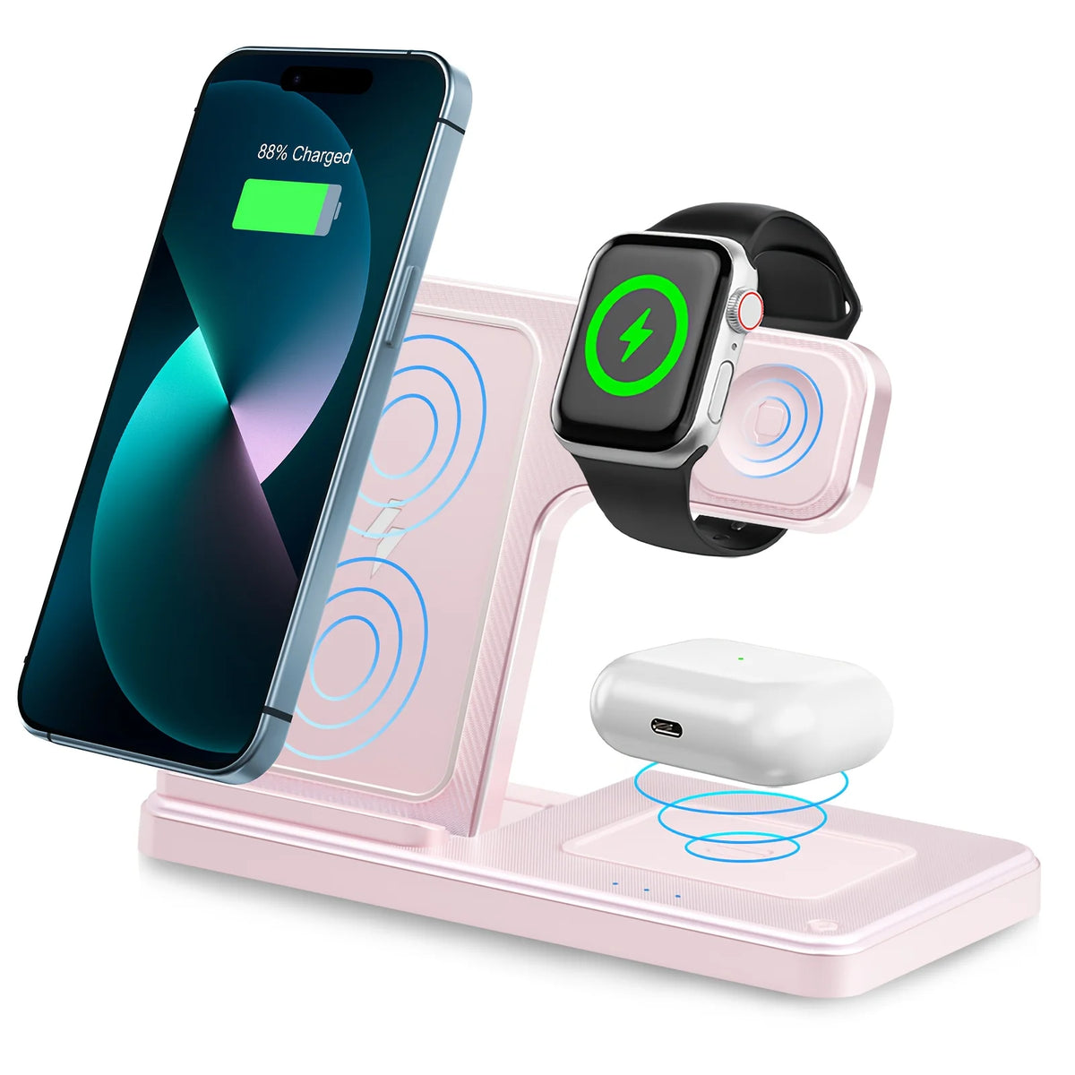 Foldable Magnetic Wireless Fast Charging Station For Apple Devices