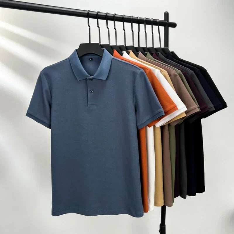 ELITEVESTA Men's 100% Cotton Polo Shirt Breathable Summer Tee