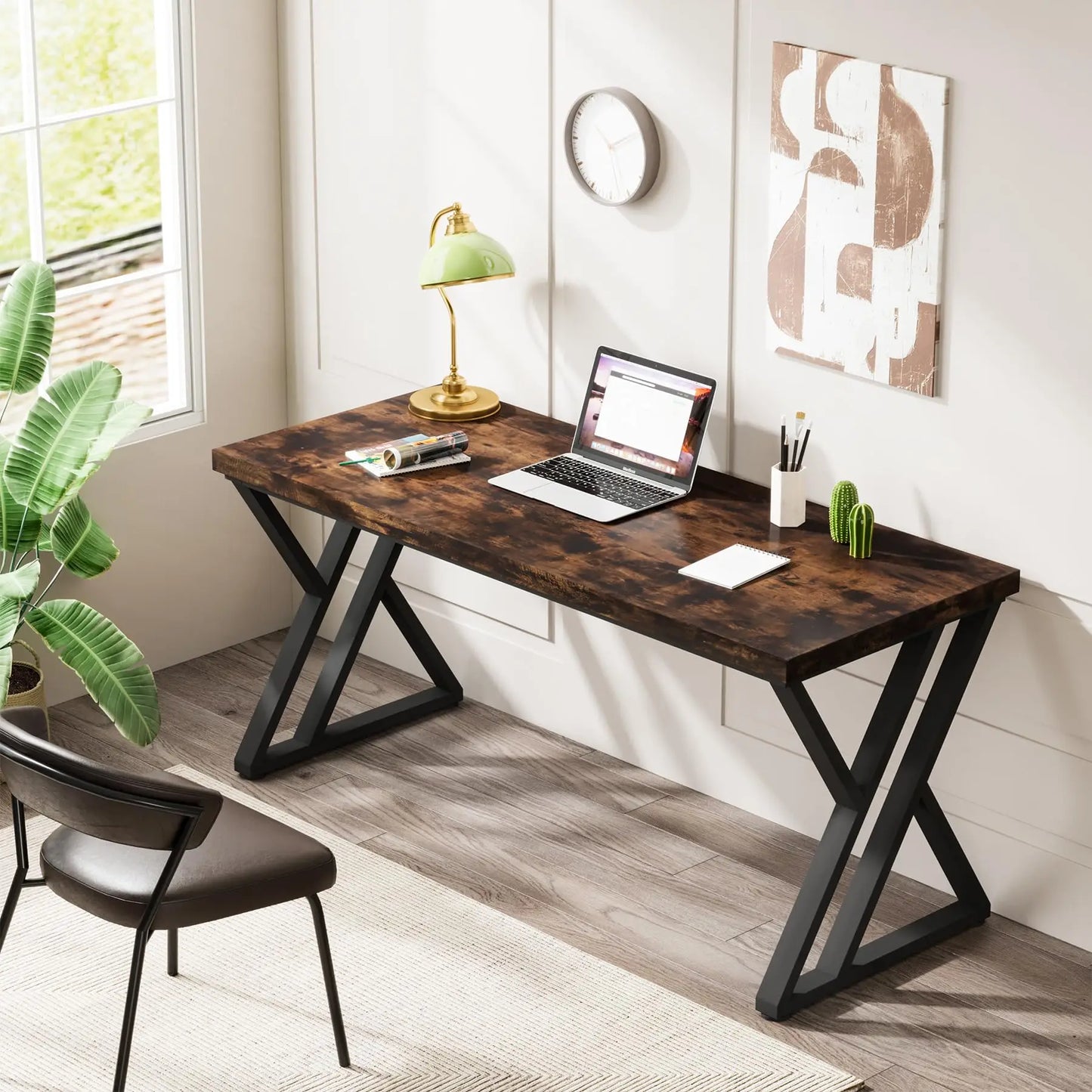 Tribesigns Modern Writing Computer Desk With Metal Legs