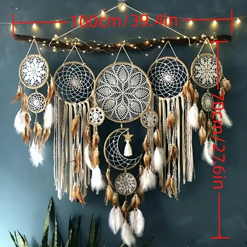 Moon Dream Chaser Dream Catcher Bohemian Wall Decor Bedside Accent