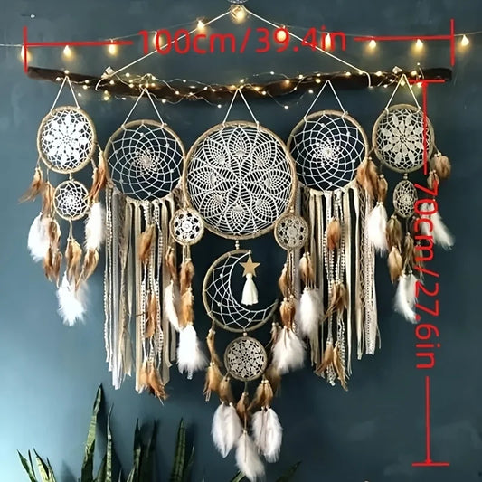 Moon Dream Chaser Dream Catcher Bohemian Wall Decor Bedside Accent